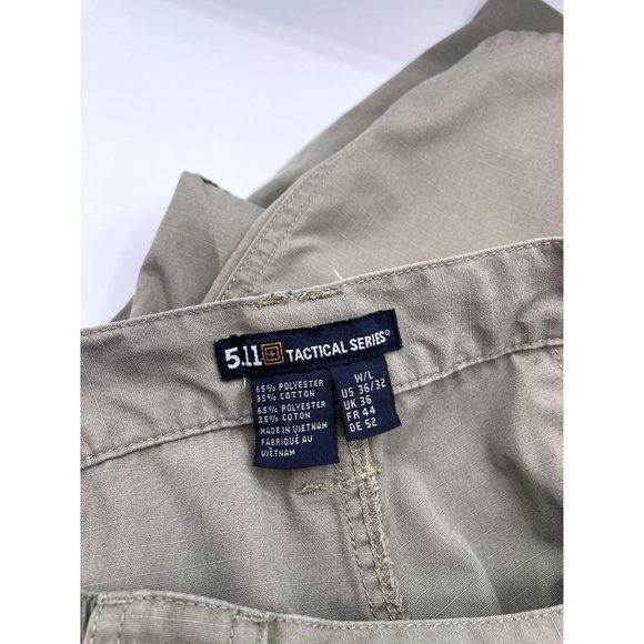 5.11 Tactical Series Men's 36 x 32 Khaki Straight Cargo Pants - Picture 2 of 5